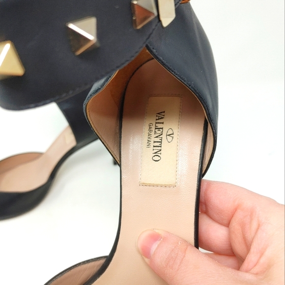 Valentino Accents Rockstud Leather Sandals 36 - Picture 6 of 12